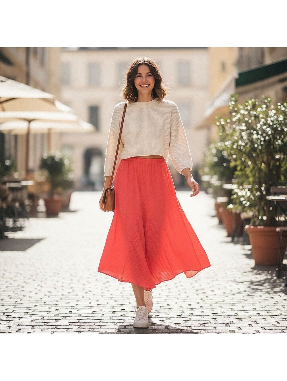NWT Cottagecore Boho Peach Maxi Skirt Textured Cotton Elastic Waist Size XL